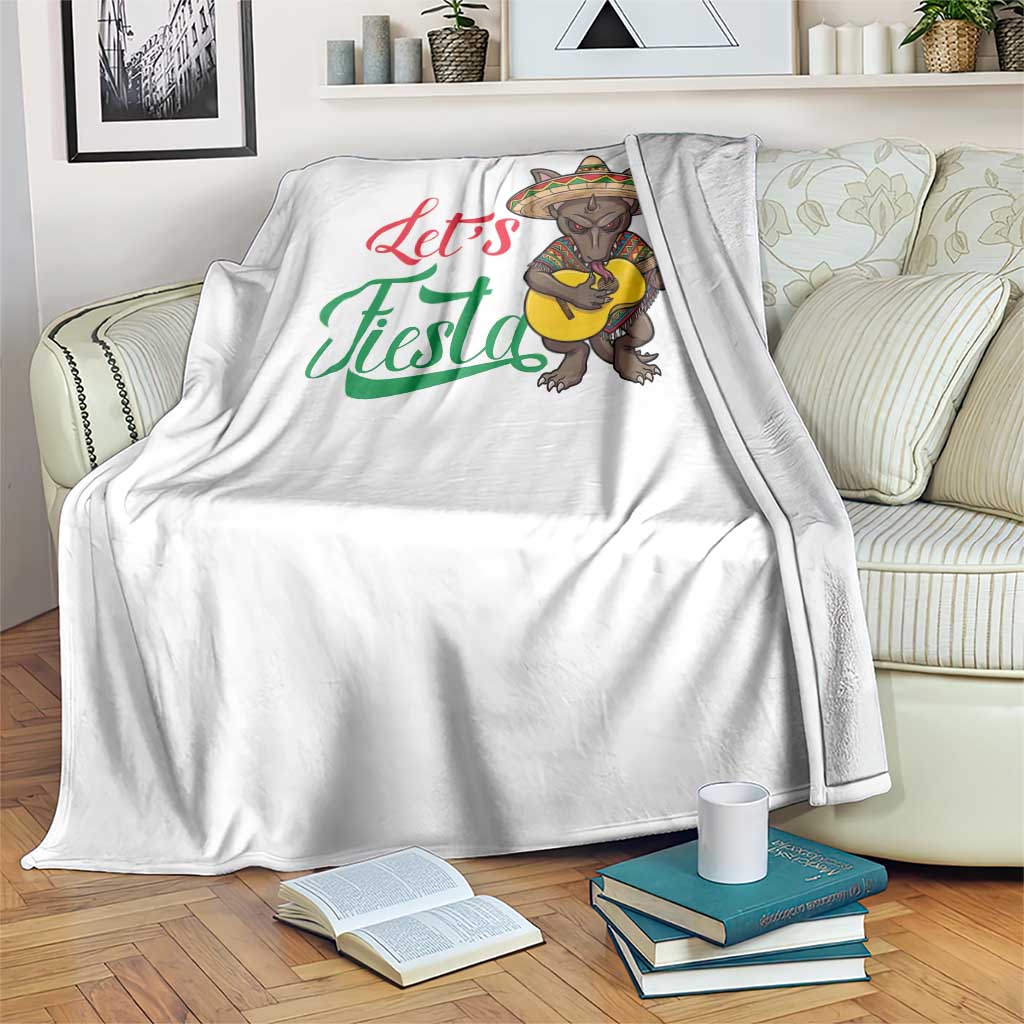 Funny Cinco De Mayo Chupacabra Throw Blanket Lets Fiesta TS12 Print Your Wear