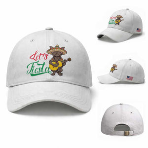Funny Cinco De Mayo Chupacabra Baseball Cap Lets Fiesta TS12 Baseball Cap Universal Fit White Print Your Wear