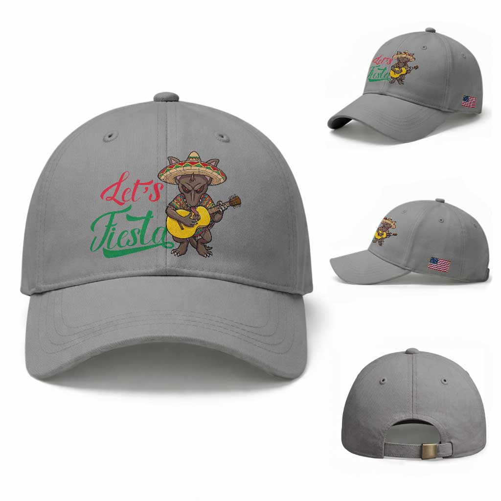 Funny Cinco De Mayo Chupacabra Baseball Cap Lets Fiesta TS12 Baseball Cap Universal Fit Sport Gray Print Your Wear