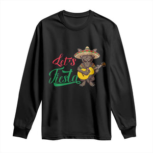 Funny Cinco De Mayo Chupacabra Long Sleeve Shirt Lets Fiesta TS12 Black Print Your Wear