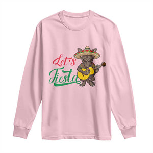 Funny Cinco De Mayo Chupacabra Long Sleeve Shirt Lets Fiesta TS12 Light Pink Print Your Wear