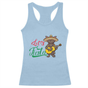 Funny Cinco De Mayo Chupacabra Racerback Tank Top Lets Fiesta TS12 Light Blue Print Your Wear