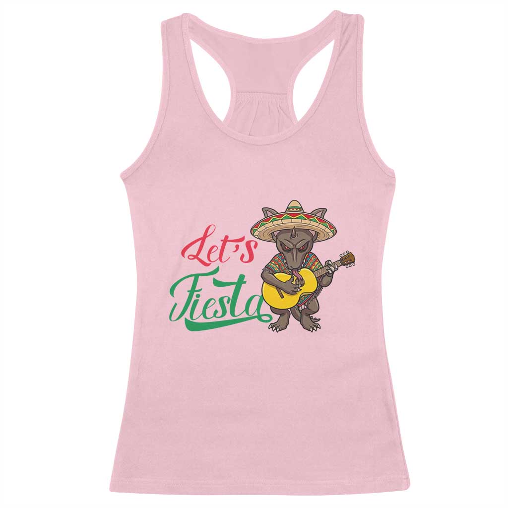 Funny Cinco De Mayo Chupacabra Racerback Tank Top Lets Fiesta TS12 Light Pink Print Your Wear