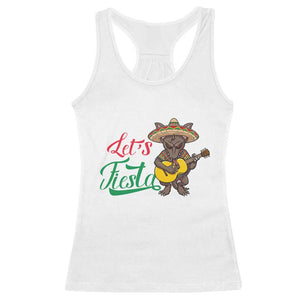 Funny Cinco De Mayo Chupacabra Racerback Tank Top Lets Fiesta TS12 White Print Your Wear