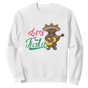 Funny Cinco De Mayo Chupacabra Sweatshirt Lets Fiesta TS12 White Print Your Wear
