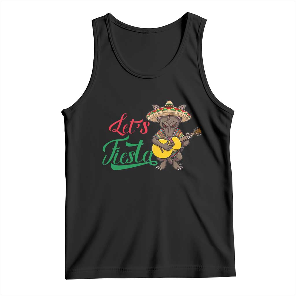Funny Cinco De Mayo Chupacabra Tank Top Lets Fiesta TS12 Black Print Your Wear
