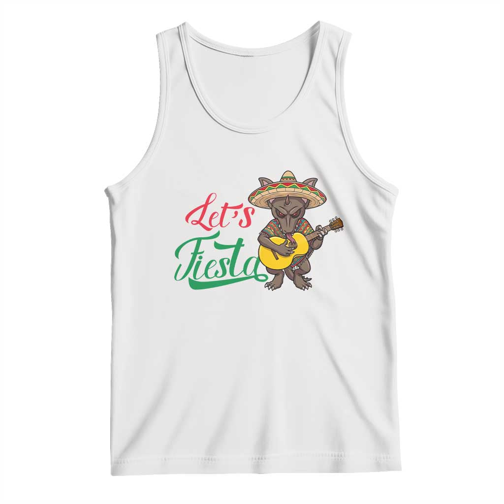 Funny Cinco De Mayo Chupacabra Tank Top Lets Fiesta TS12 White Print Your Wear