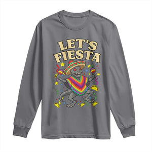 Funny Chupacabra Lets Fiesta Long Sleeve Shirt Cinco De Mayo Gift TS12 Charcoal Print Your Wear