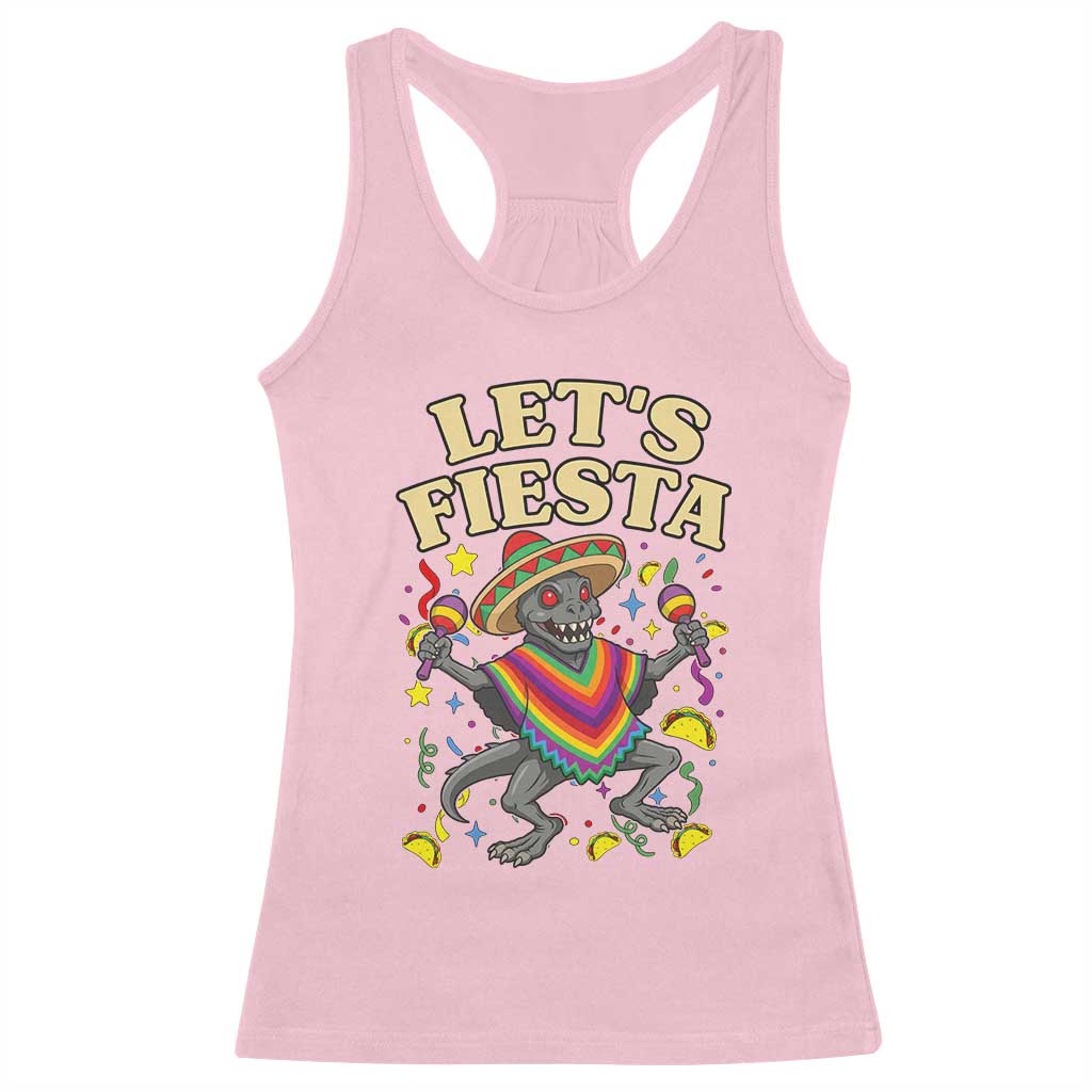 Funny Chupacabra Lets Fiesta Racerback Tank Top Cinco De Mayo Gift TS12 Light Pink Print Your Wear
