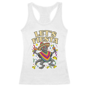 Funny Chupacabra Lets Fiesta Racerback Tank Top Cinco De Mayo Gift TS12 White Print Your Wear