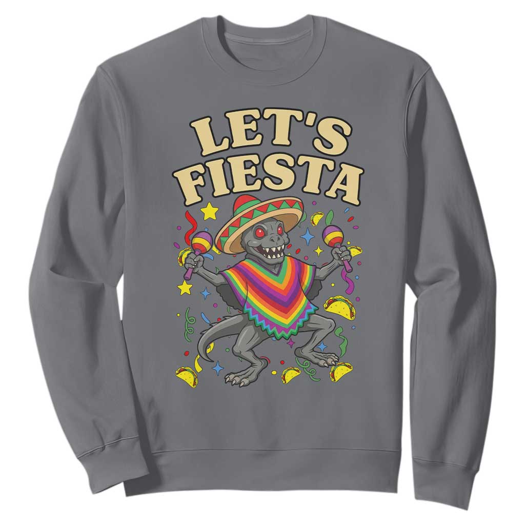 Funny Chupacabra Lets Fiesta Sweatshirt Cinco De Mayo Gift TS12 Charcoal Print Your Wear