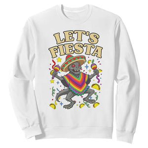 Funny Chupacabra Lets Fiesta Sweatshirt Cinco De Mayo Gift TS12 White Print Your Wear