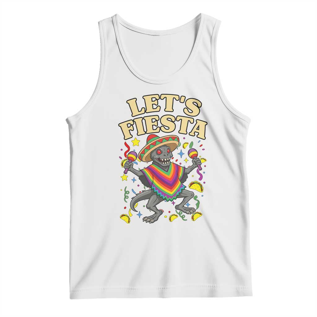 Funny Chupacabra Lets Fiesta Tank Top Cinco De Mayo Gift TS12 White Print Your Wear