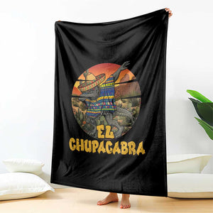Funny Cinco De Mayo Cryptid Lover Gift Throw Blanket El Squatcho Dabbing TS12 Print Your Wear