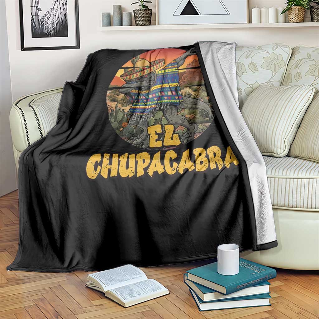 Funny Cinco De Mayo Cryptid Lover Gift Throw Blanket El Squatcho Dabbing TS12 Print Your Wear
