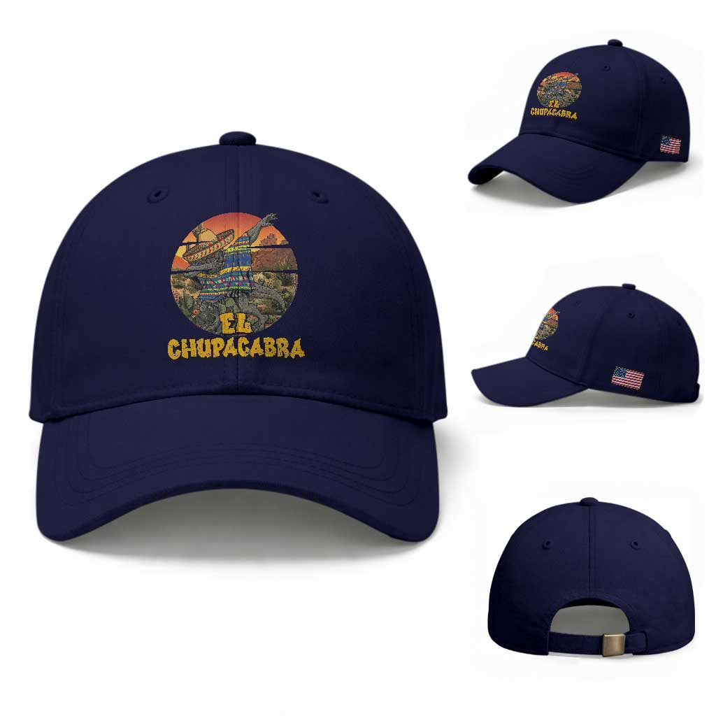 Funny Cinco De Mayo Cryptid Lover Gift Baseball Cap El Squatcho Dabbing TS12 Baseball Cap Universal Fit Dark Blue Print Your Wear