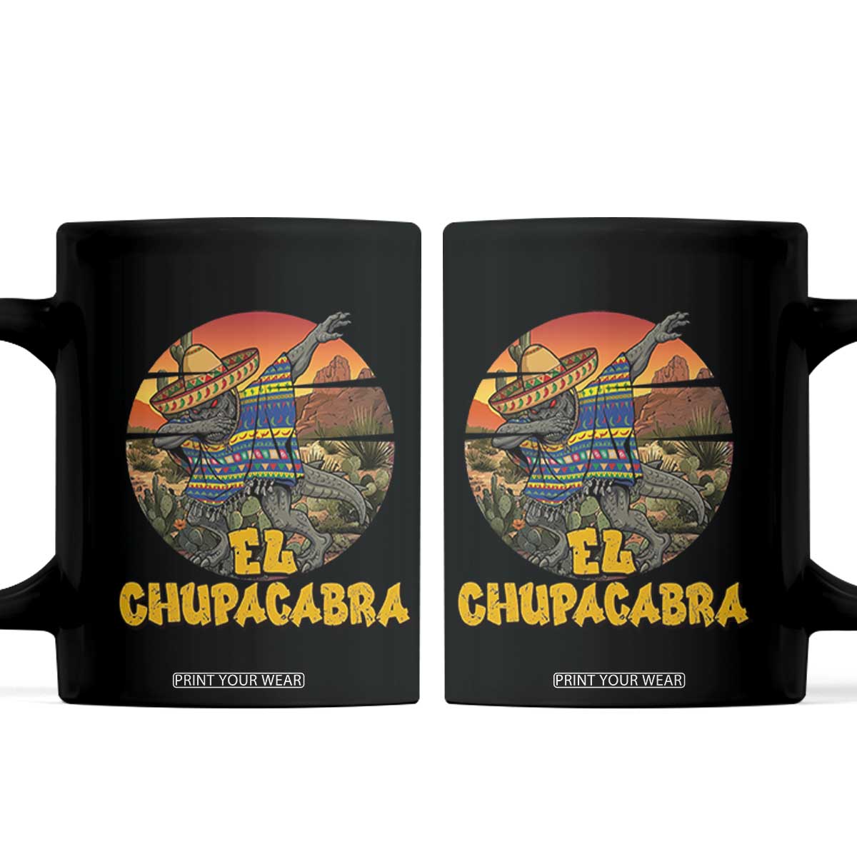 Funny Cinco De Mayo Cryptid Lover Gift Coffee Mug El Squatcho Dabbing TS12 Black Print Your Wear