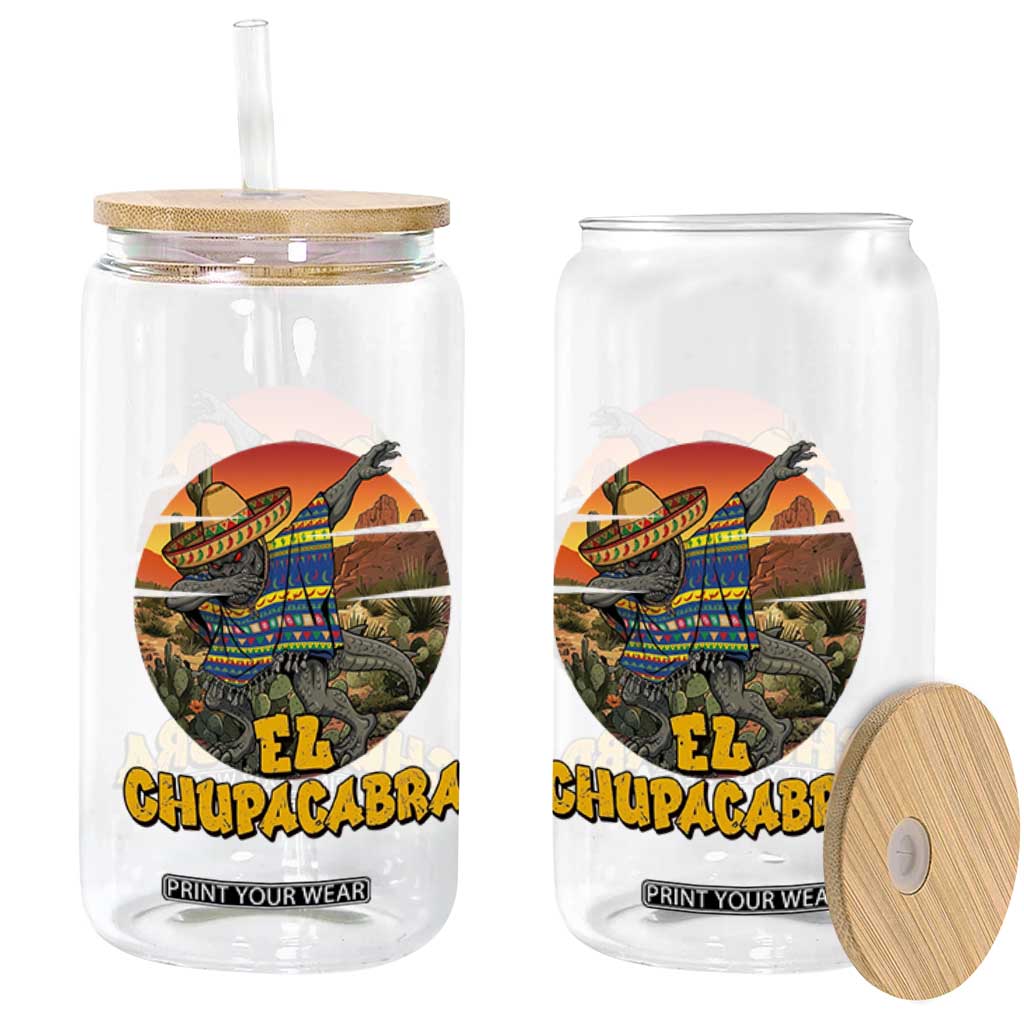 Funny Cinco De Mayo Cryptid Lover Gift Glass Can El Squatcho Dabbing TS12 Print Your Wear