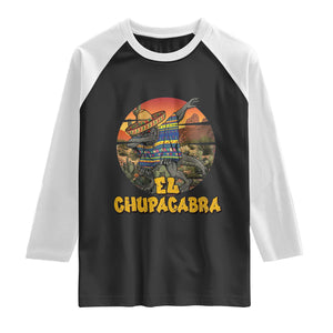 Funny Cinco De Mayo Cryptid Lover Gift Raglan Shirt El Squatcho Dabbing TS12 Black White Print Your Wear