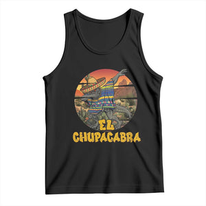 Funny Cinco De Mayo Cryptid Lover Gift Tank Top El Squatcho Dabbing TS12 Black Print Your Wear