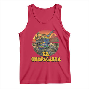 Funny Cinco De Mayo Cryptid Lover Gift Tank Top El Squatcho Dabbing TS12 Red Print Your Wear