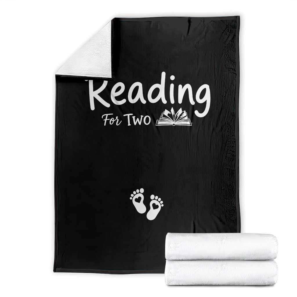 Pregnancy Announcement For Book Lovers Throw Blanket Reading For Two TS12 Black Print Your Wear