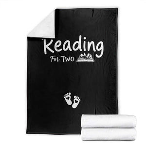 Pregnancy Announcement For Book Lovers Throw Blanket Reading For Two TS12 Black Print Your Wear