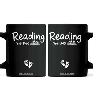 Pregnancy Announcement For Book Lovers Coffee Mug Reading For Two TS12 Black Print Your Wear