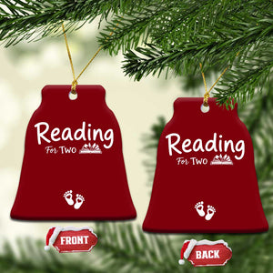 Pregnancy Announcement For Book Lovers Ceramic Ornament Reading For Two TS12 Print Your Wear