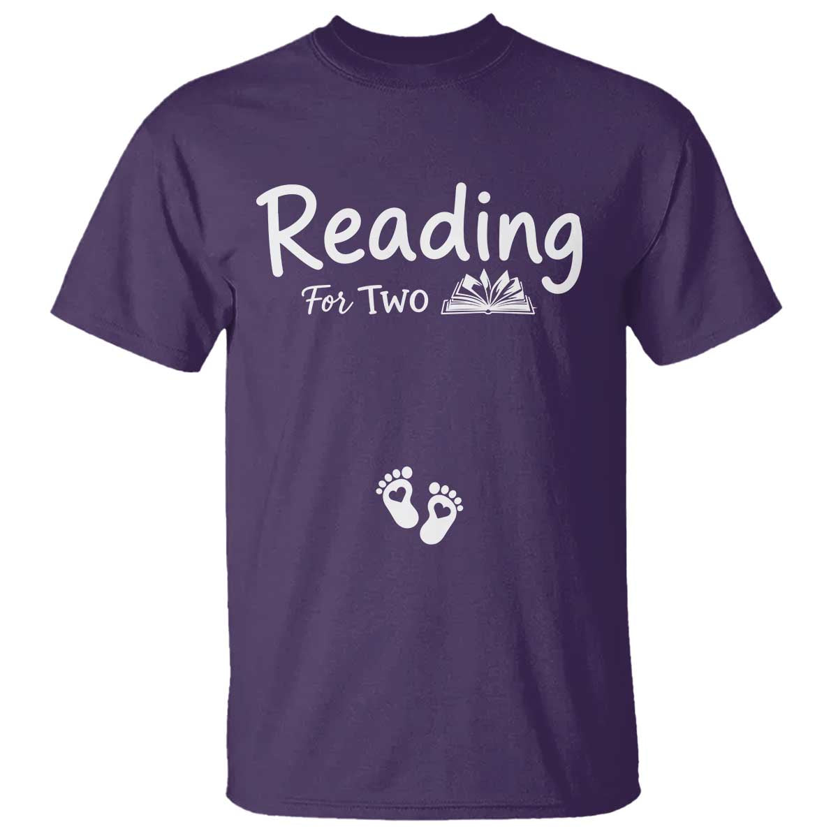 Pregnancy Announcement For Book Lovers T Shirt Reading For Two TS12 Purple Print Your Wear