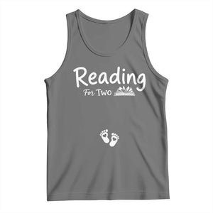 Pregnancy Announcement For Book Lovers Tank Top Reading For Two TS12 Black Heather Print Your Wear