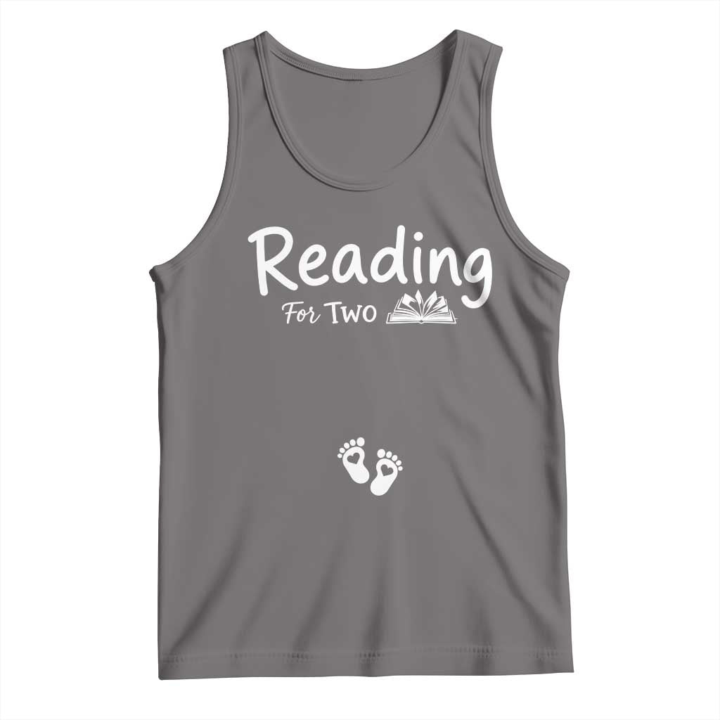 Pregnancy Announcement For Book Lovers Tank Top Reading For Two TS12 Deep Heather Print Your Wear