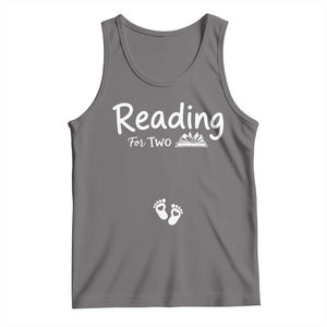 Pregnancy Announcement For Book Lovers Tank Top Reading For Two TS12 Deep Heather Print Your Wear