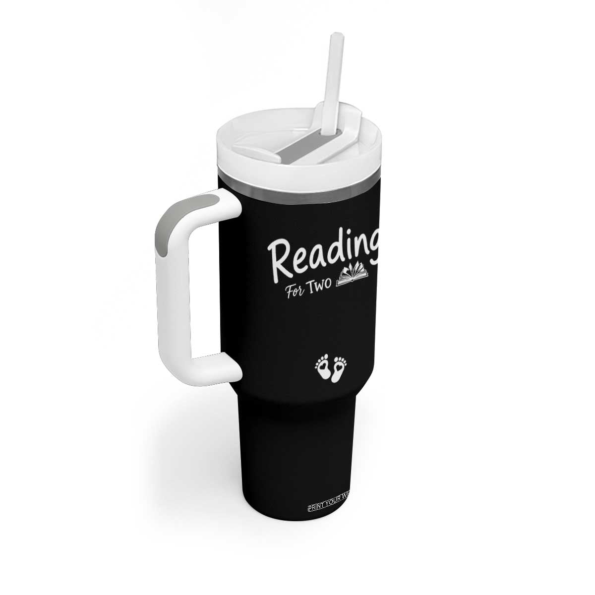 Pregnancy Announcement For Book Lovers Tumbler With Handle Reading For Two TS12 Print Your Wear