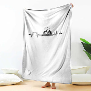 Bookaholic Heartbeat Graphic Throw Blanket Vintage Reader Lifeline Gift TS12 Print Your Wear