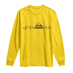 Bookaholic Heartbeat Graphic Long Sleeve Shirt Vintage Reader Lifeline Gift TS12 Daisy Print Your Wear