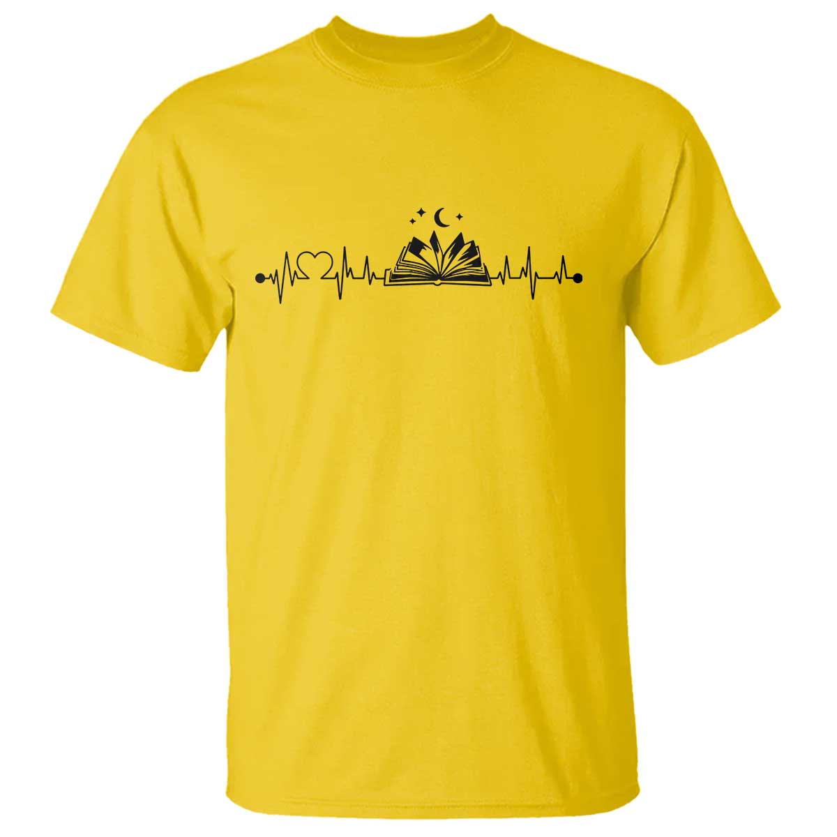 Bookaholic Heartbeat Graphic T Shirt Vintage Reader Lifeline Gift TS12 Daisy Print Your Wear