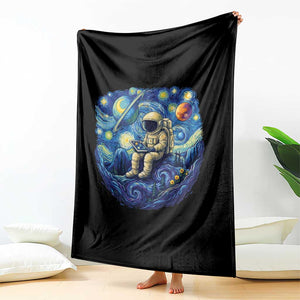 Starry Night Space Bookworm Throw Blanket Funny Astronaut Reader Gift TS12 Print Your Wear
