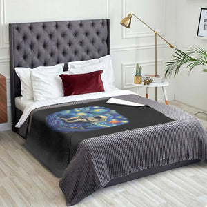 Starry Night Space Bookworm Throw Blanket Funny Astronaut Reader Gift TS12 Print Your Wear