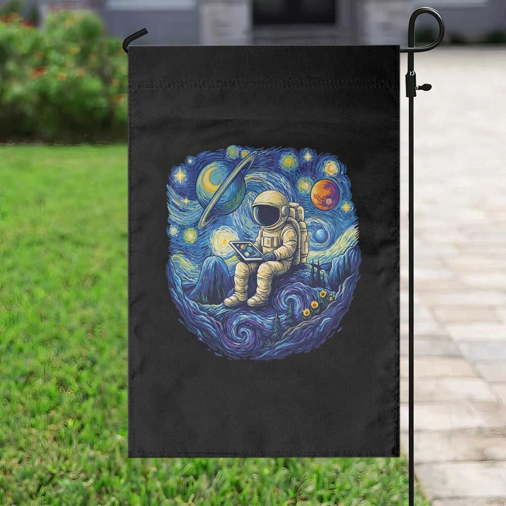Starry Night Space Bookworm Garden Flag Funny Astronaut Reader Gift TS12 Print Your Wear