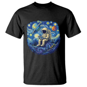 Starry Night Space Bookworm T Shirt Funny Astronaut Reader Gift TS12 Black Print Your Wear