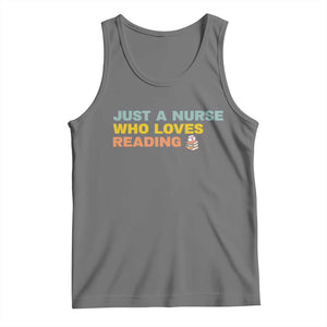 Just A Nurse Who Loves Reading Tank Top Bookish Nurse Gift TS12 Black Heather Print Your Wear