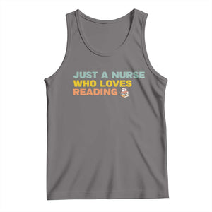 Just A Nurse Who Loves Reading Tank Top Bookish Nurse Gift TS12 Deep Heather Print Your Wear