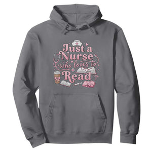 Just A Nurse Who Loves Reading Hoodie Book Lover Nurse TS12 Charcoal Print Your Wear