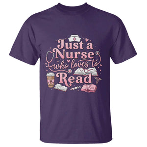 Just A Nurse Who Loves Reading T Shirt Book Lover Nurse TS12 Purple Print Your Wear