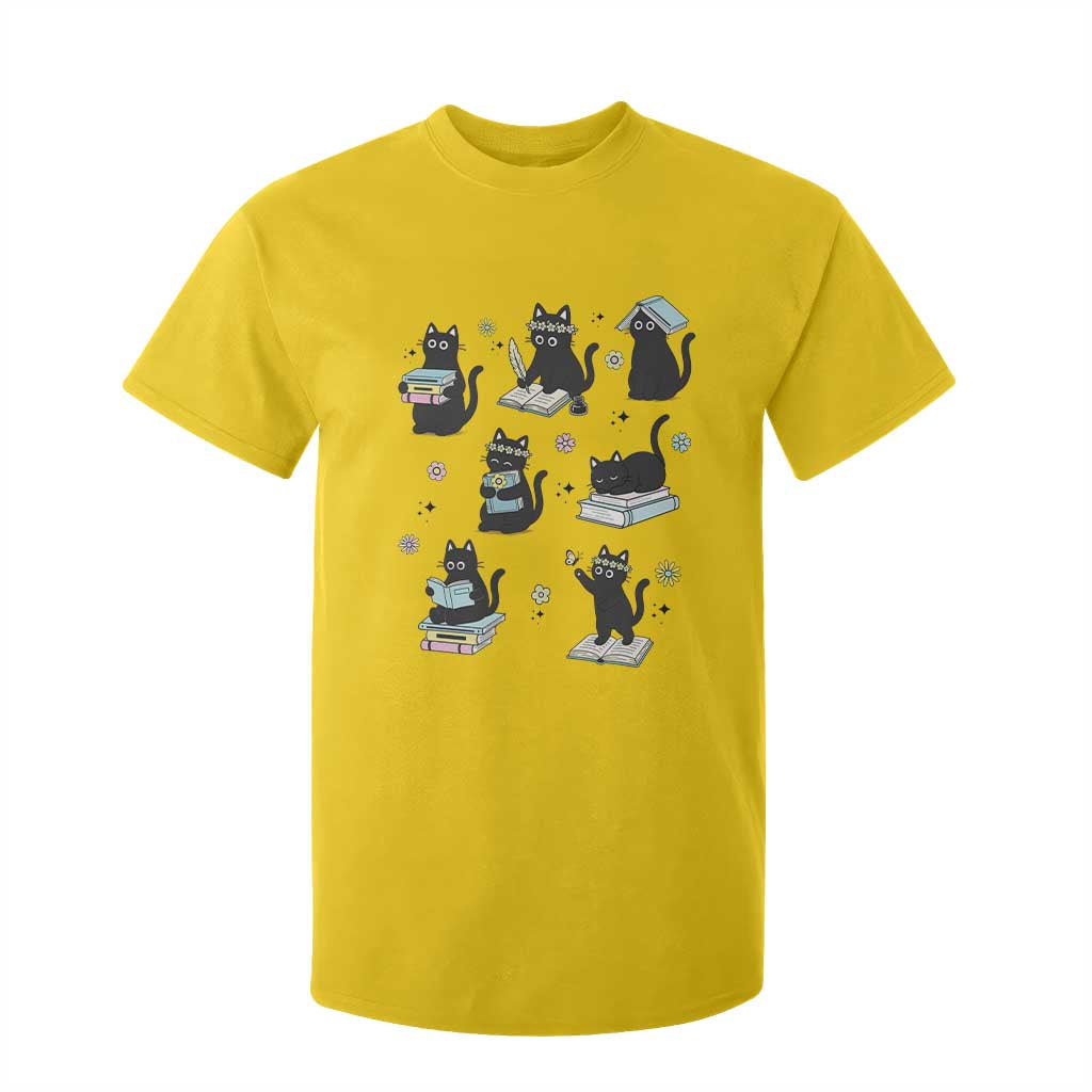 Bookish Black Cat T Shirt For Kid Funny Librarian Cat Lover Gift TS12 Daisy Print Your Wear