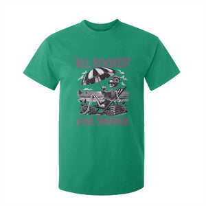 Funny Skeleton Reading At The Beach T Shirt For Kid All Booked For Summer TS12 Irish Green Print Your Wear