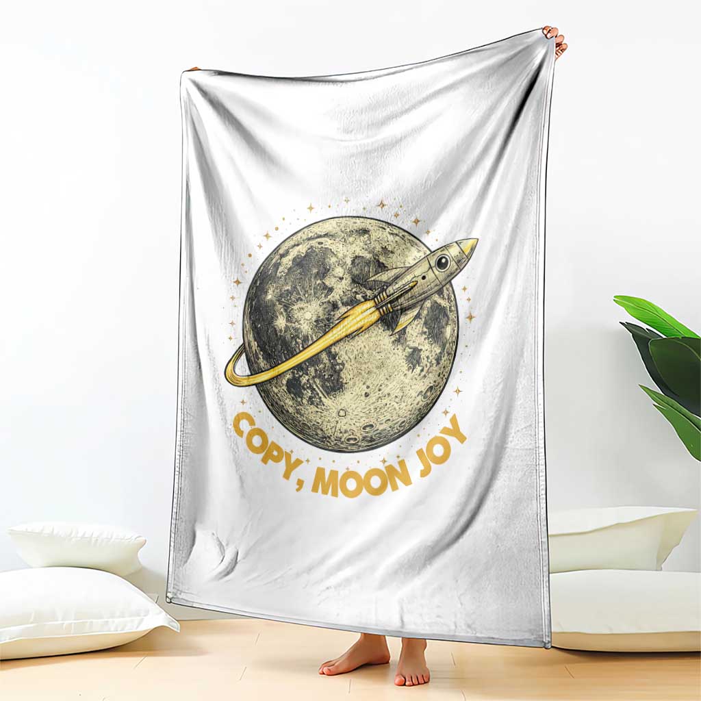 Copy Moon Joy Space Lover Lunar Mission Throw Blanket Astronaut Sci Fi Graphic TS12 Print Your Wear