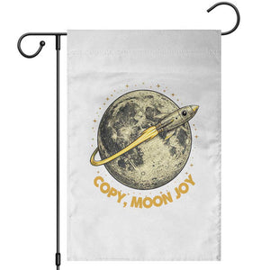Copy Moon Joy Space Lover Lunar Mission Garden Flag Astronaut Sci Fi Graphic TS12 White Print Your Wear