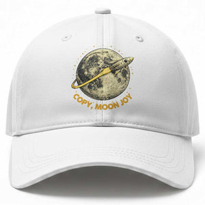 Copy Moon Joy Space Lover Lunar Mission Baseball Cap Astronaut Sci Fi Graphic TS12 Print Your Wear